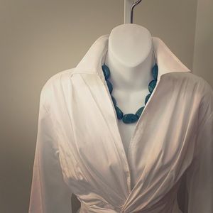 White cotton blouse.